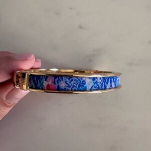 Lilly Pulitzer Gold, Pink and Blue Bangle